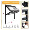 Folding Sliding Window for Food Stands with Lock, Aluminum Frame and Safety Glass view 2