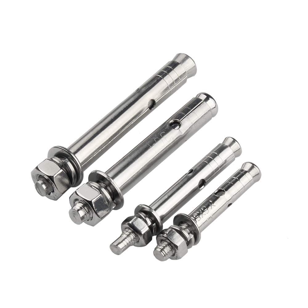 Anchor Bolts, 3-Pack, 304 Stainless Steel Sleeve Anchors with Hex Nuts and Bolts (M8 × 120)