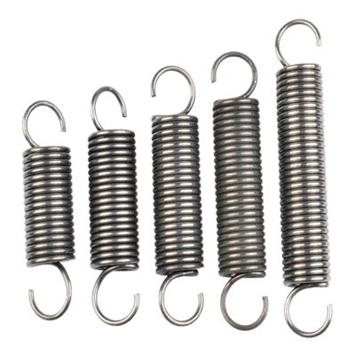 Extension Spring, 5-Pack, S-Shaped Double-Hook, 1.4 x 12 x 400 mm