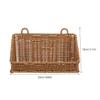 IWOWHERO Plastic Rattan Wall Basket, No-Drill, Compact, Khaki view 2