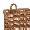 IWOWHERO Plastic Rattan Wall Basket, No-Drill, Compact, Khaki view 3