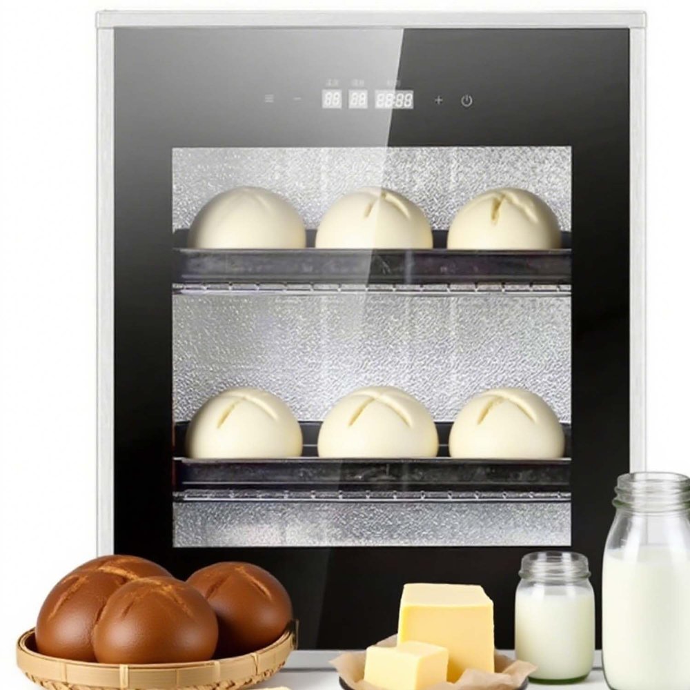 SHENGQION 40 L Electric Bread Dough Proofer with Stainless Steel Construction, Dual Digital Displays, and Precise Humidity and Temperature Control