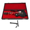 18 cm Miniature Electric Guitar, Black Wood, with Stand and Case view 1