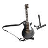 18 cm Miniature Electric Guitar, Black Wood, with Stand and Case view 2