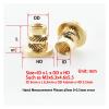 Brass Heat-Set Insert, Knurled Flange, T-Type Nut, M2.5–M8 (M3 × L6.3 × OD4.6, 20 pcs) view 2