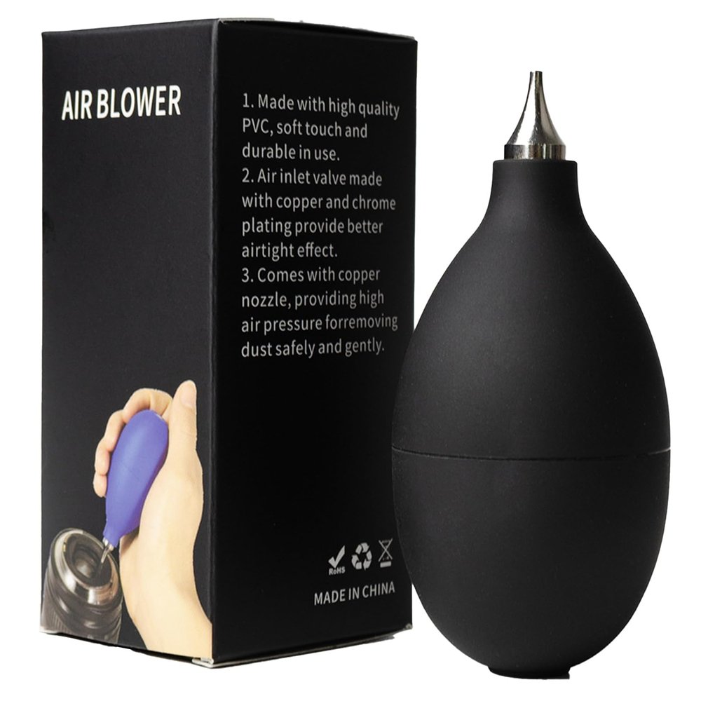 QUILSTM Dust Blower Ball Pump for Cameras, Watches, Electronics, and Keyboards, Black