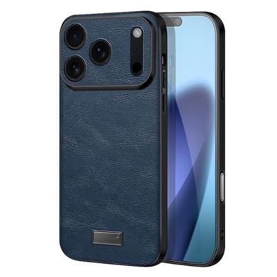 Generic Leather Case for iPhone 17 Pro Max/17 Pro/17 Air/17 with Camera Protection, Blue