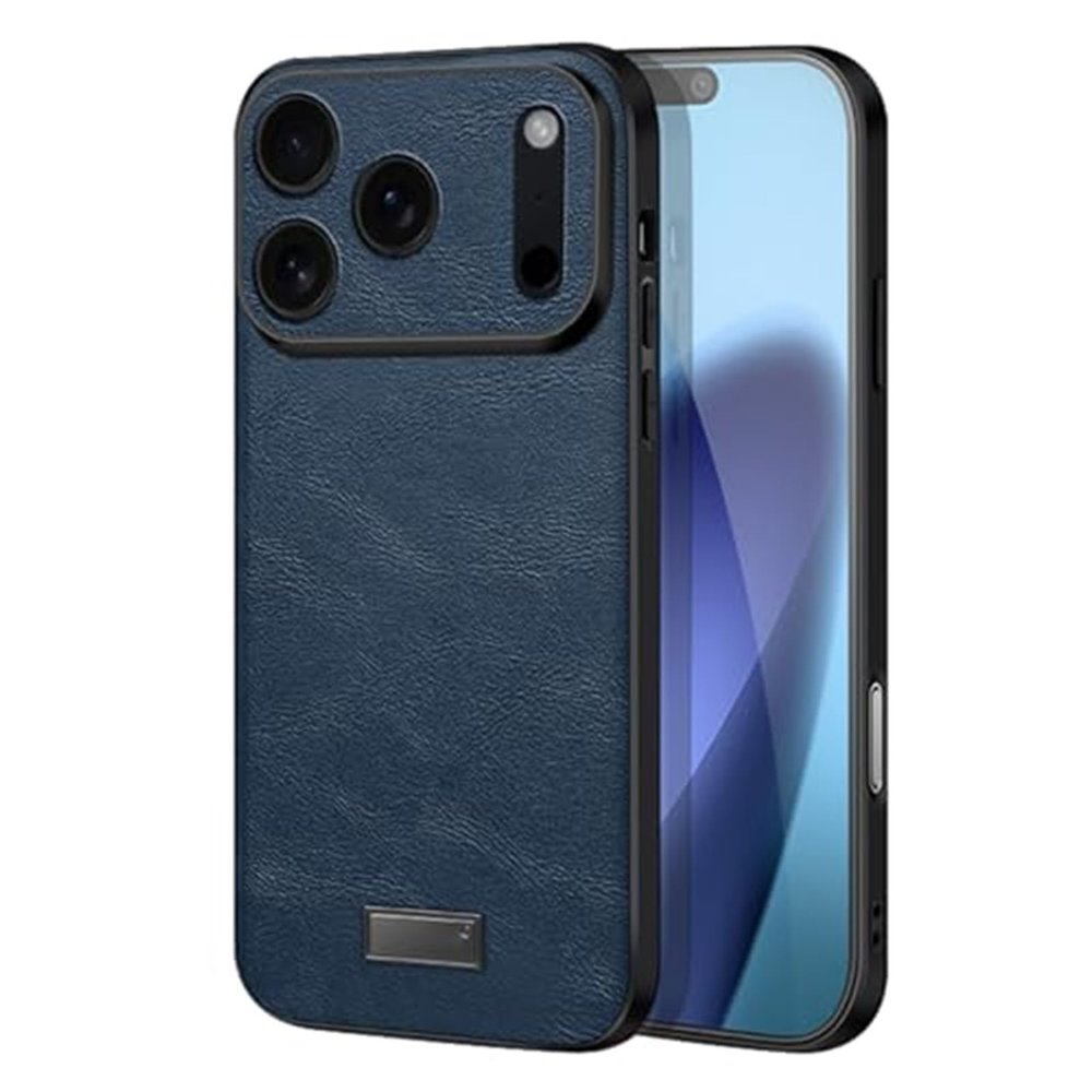Generic Leather Case for iPhone 17 Pro Max/17 Pro/17 Air/17 with Camera Protection, Blue