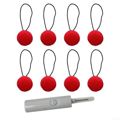 8-Piece Bed Cover Clips Set with Crochet Hook (Red)