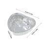 50 Heart-Shaped Aluminum Foil Baking Molds, Silver, for Pancakes view 2