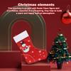 Christmas Stocking with Santa Print and Snowflakes view 3
