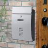 Wall-Mounted Mailbox, Lockable Weather-Resistant Steel Design for Home and Garden view 3