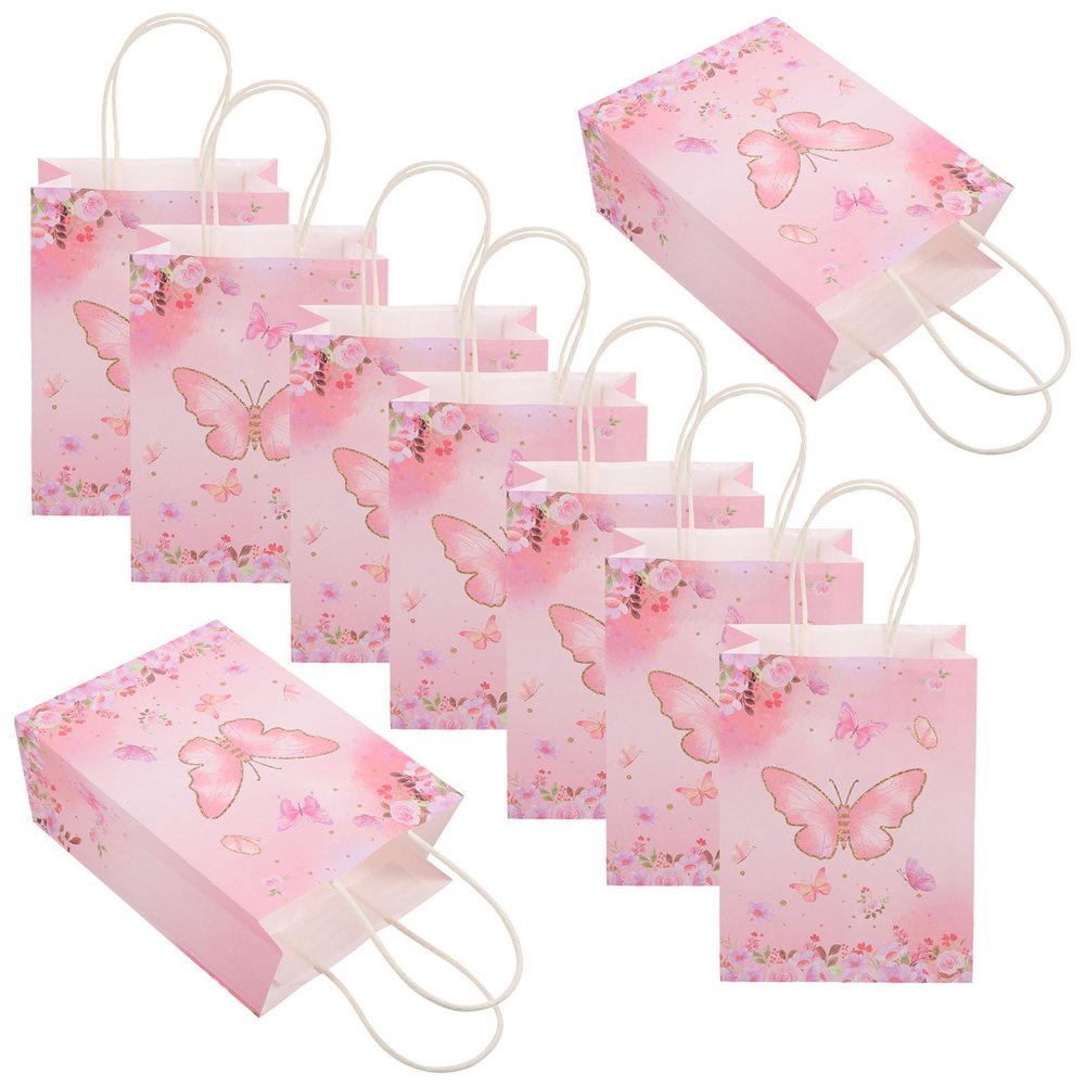 LAPYAPPE Paper Gift Bags with Handles, 12 Count, for Baby Showers and Birthday Parties