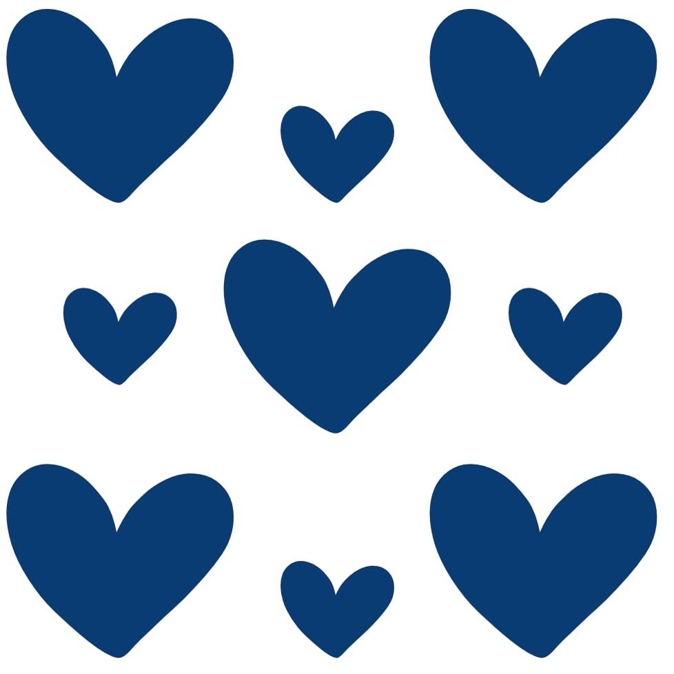 Rub On Sticker Hearts Love A6 Format