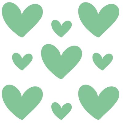 Rub On Sticker Hearts Love A6 Format