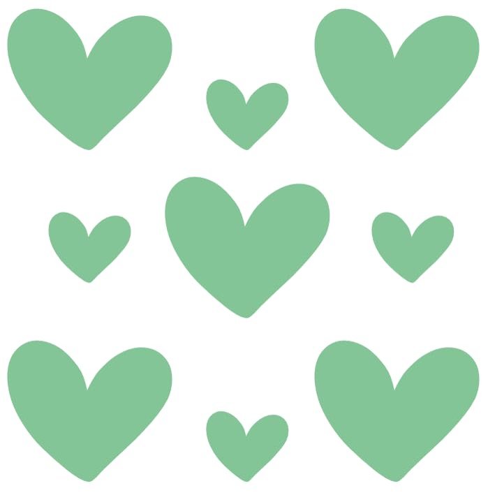 Rub On Sticker Hearts Love A6 Format