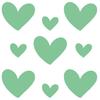 Rub On Sticker Hearts Love A6 Format view 1