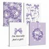 4-Piece Pink Preppy Style Wall Art Set 15x20cm view 1