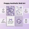 4-Piece Pink Preppy Style Wall Art Set 15x20cm view 3