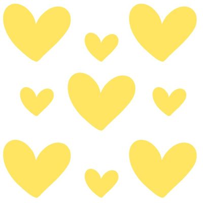 Rub On Sticker Hearts Love A6 Format