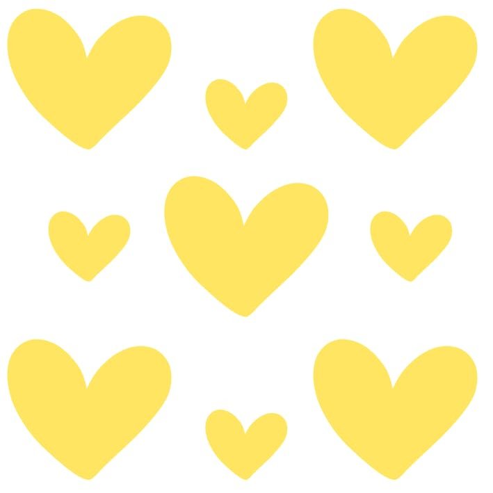 Rub On Sticker Hearts Love A6 Format