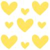 Rub On Sticker Hearts Love A6 Format view 1