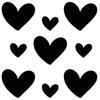 Rub On Sticker Hearts Love A6 Format view 1