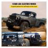 13,500 Electric Winch, 12V, 27 m/92 ft Synthetic Rope for 4x4, Cars, ATVs and Trucks view 4
