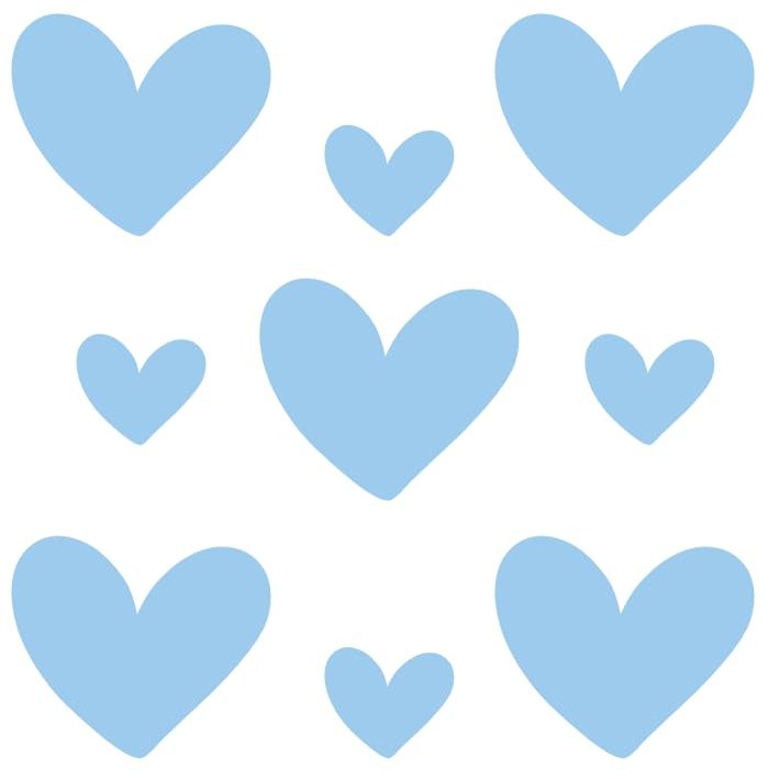 Rub On Sticker Hearts Love A6 Format