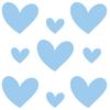 Rub On Sticker Hearts Love A6 Format view 1