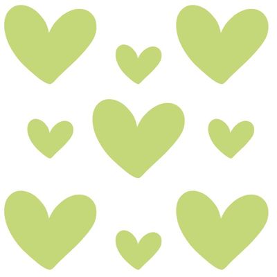 Rub On Sticker Hearts Love A6 Format