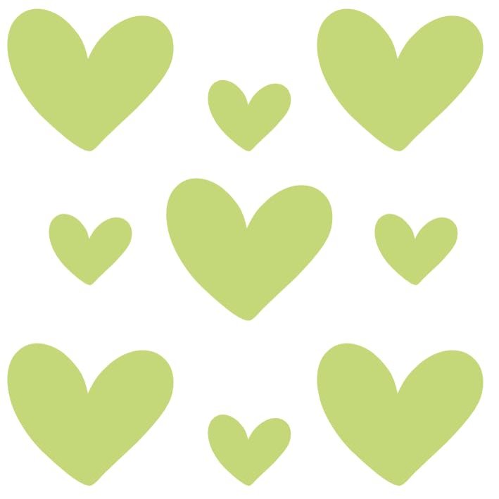 Rub On Sticker Hearts Love A6 Format