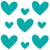 Rub On Sticker Hearts Love A6 Format view 1