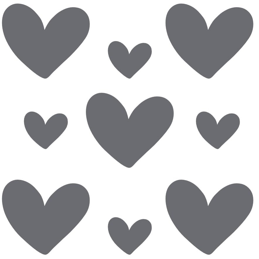 Rub On Sticker Hearts Love A6 Format