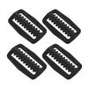 Kisangel 4-Piece Black ABS Dive Weight Clips with Side-Mounted D-Rings and Strap Adjusters view 1
