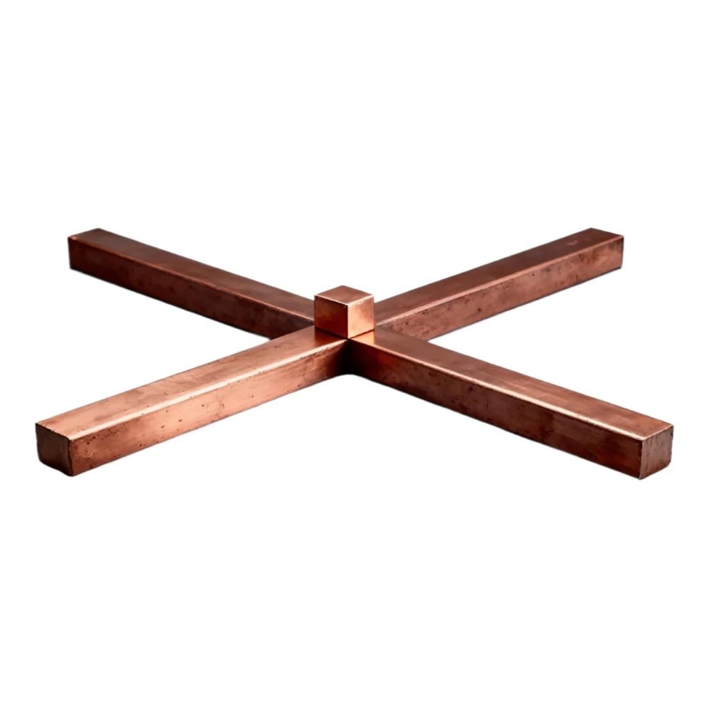 1 Pc Purple Copper Cube Block Bar Square Rod Plate Sheet DIY Rivet Material (20 x 20 x 50 mm)