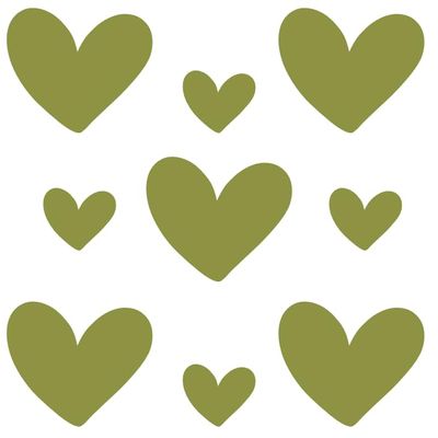Rub On Sticker Hearts Love A6 Format