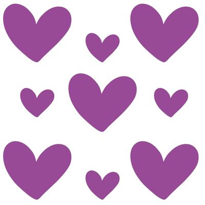 Rub On Sticker Hearts Love A6 Format