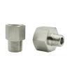 BSP Female-to-Male 304 Stainless Steel Reducing Hex Pipe Fitting, 3/8 in Male to 1/2 in Female view 2
