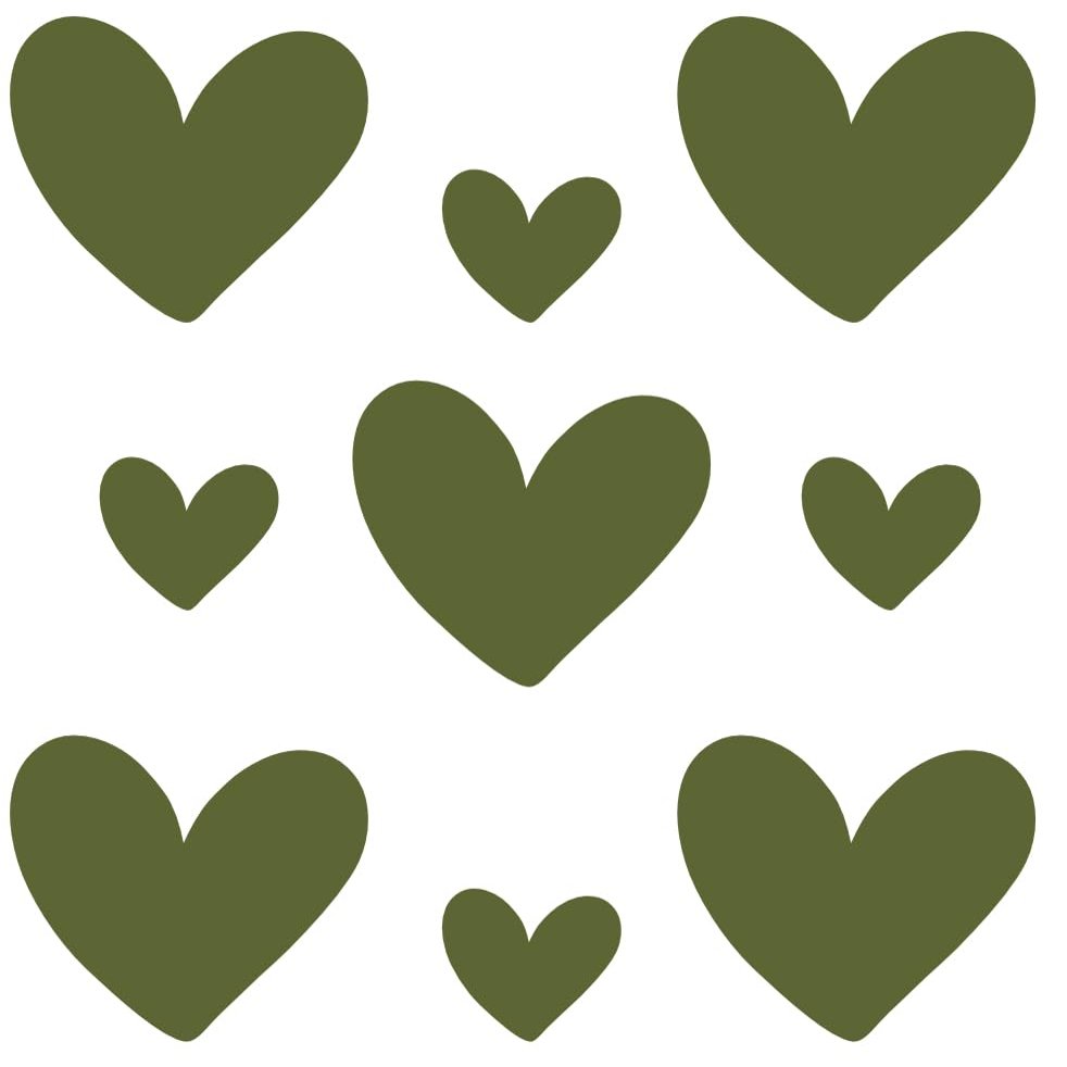 Rub On Sticker Hearts Love A6 Format