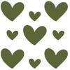 Rub On Sticker Hearts Love A6 Format view 1