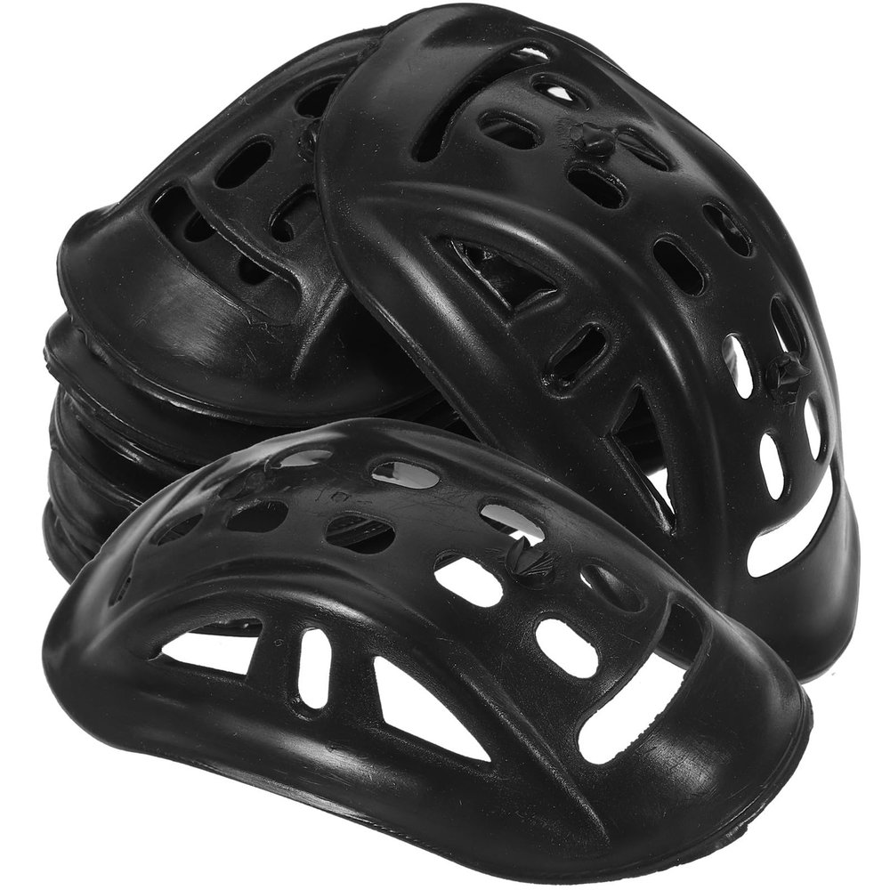 Gadpiparty 10-Pack Black Rubber Chin Guards for Safety Helmets