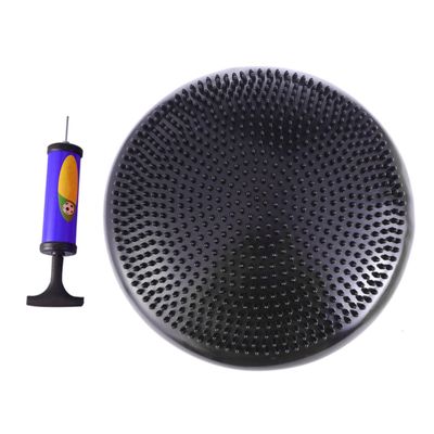Inflatable PVC Wobble Cushion Balance Disc, Black, for Children