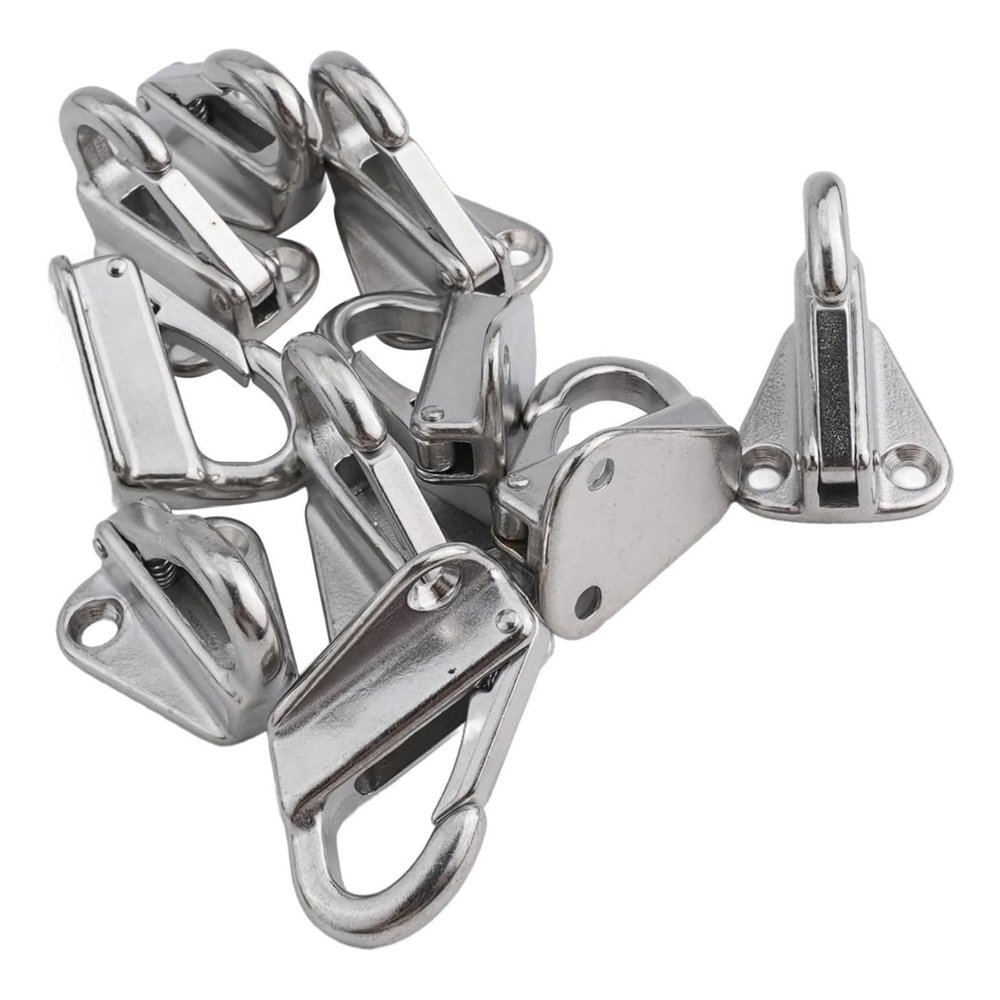 10-Piece Marine Spring-Latch Hook Set, 316 Stainless Steel
