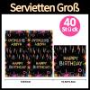 40-Pack Happy Birthday Party Napkins view 2