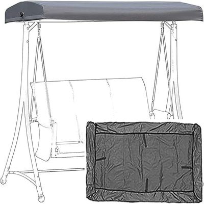 Replacement Canopy for 3-Seat Garden Swing, Gray, 191 x 120 x 18/23 cm
