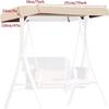 Replacement Canopy for 3-Seat Garden Swing, Gray, 191 x 120 x 18/23 cm view 2