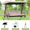 Replacement Canopy for 3-Seat Garden Swing, Gray, 191 x 120 x 18/23 cm view 4