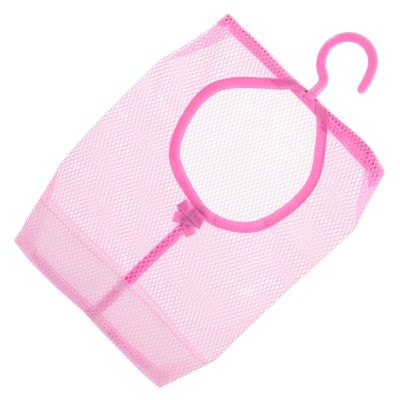 FELTECHELECTR Nylon Storage Bag with Mesh - Multifunctional Clothespin Bag in Pink