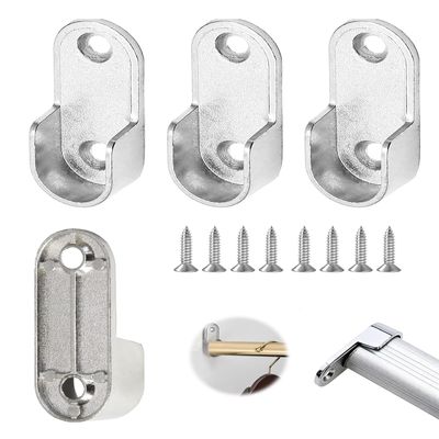 JTKREW 4-Pack Oval Clothes Rod Holders